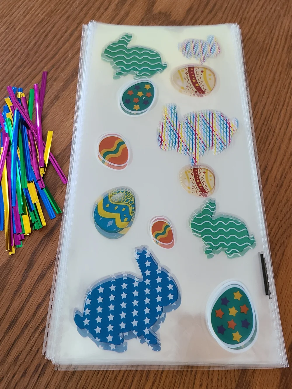 Easter Cellophane Bags - Blue/ Green Bunnies